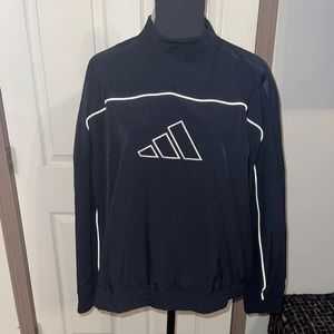 Men’s Adidas Crew Neck Basketball Sweat Shirt Black size Large New!!